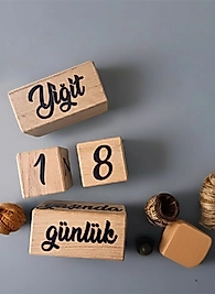 Ahşap Doğal Anı Küpü Set-1
